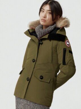 Canada Goose Montebello Parka Olive Green with Fur-Trim